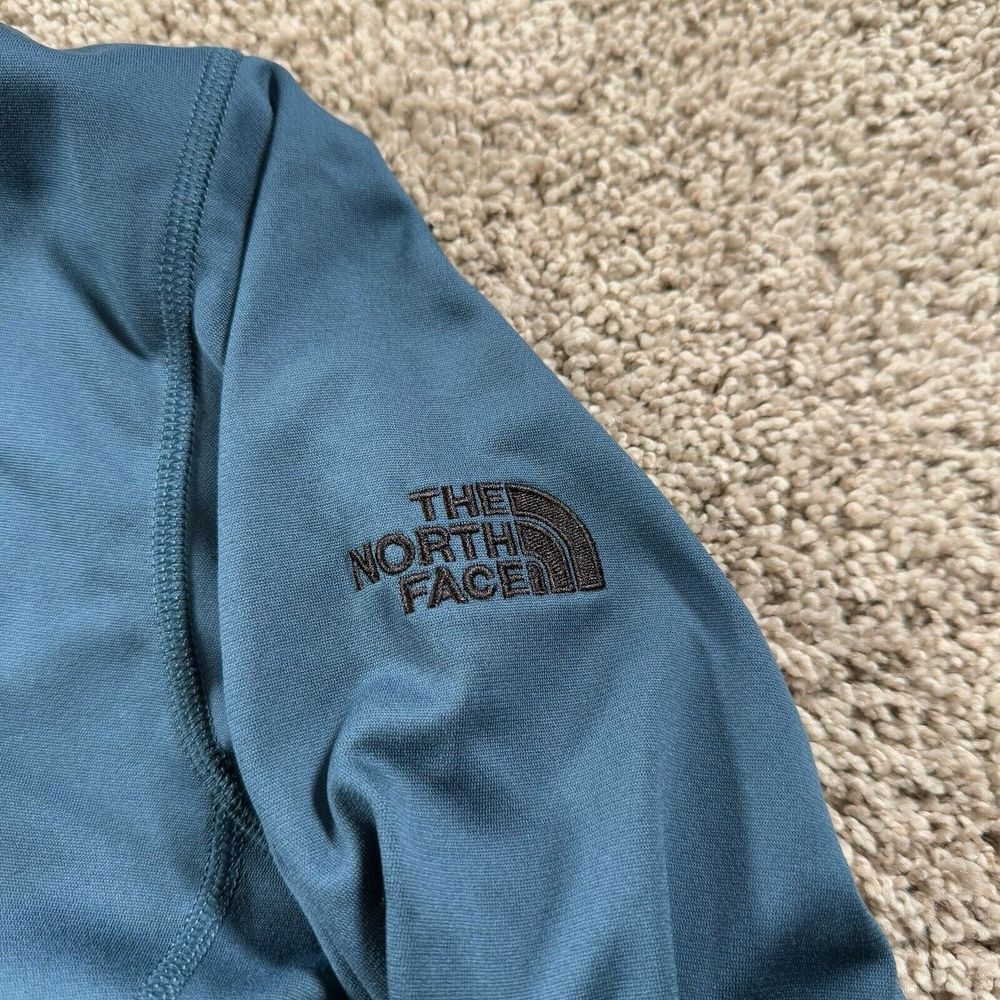 The North Face Sweater Mens Medium Blue 1/4 Zip Pullover Stretch Classic Casual - Picture 10 of 10